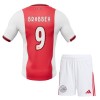 Virallinen Fanipaita + Shortsit Ajax Amsterdam Brobbey 9 Kotipelipaita 2025-26 - Lasten
